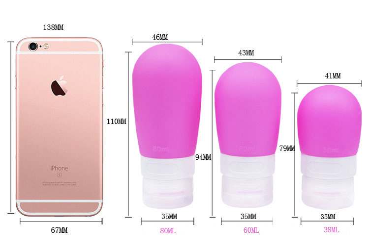 Squeeze Refillable 90ml Silicone Travel Containers