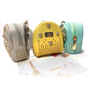 Quality CE Yellow Coach Coin Purse Keychain , 9cm Womens Wallet Keychain wholesale