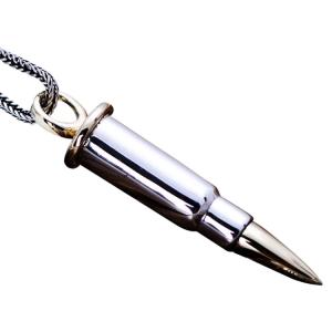 Quality Sterling Silver Men Necklace with Pendant and Wheat Chain(XH052884W) wholesale