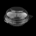 8oz Clear Plastic Fruit Containers PET Transparent 0.7mm Thickness With Dome Lid