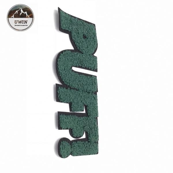 Cute Letter PUFF Embroidered Sports Patches Decorate Sew On Style For Garment