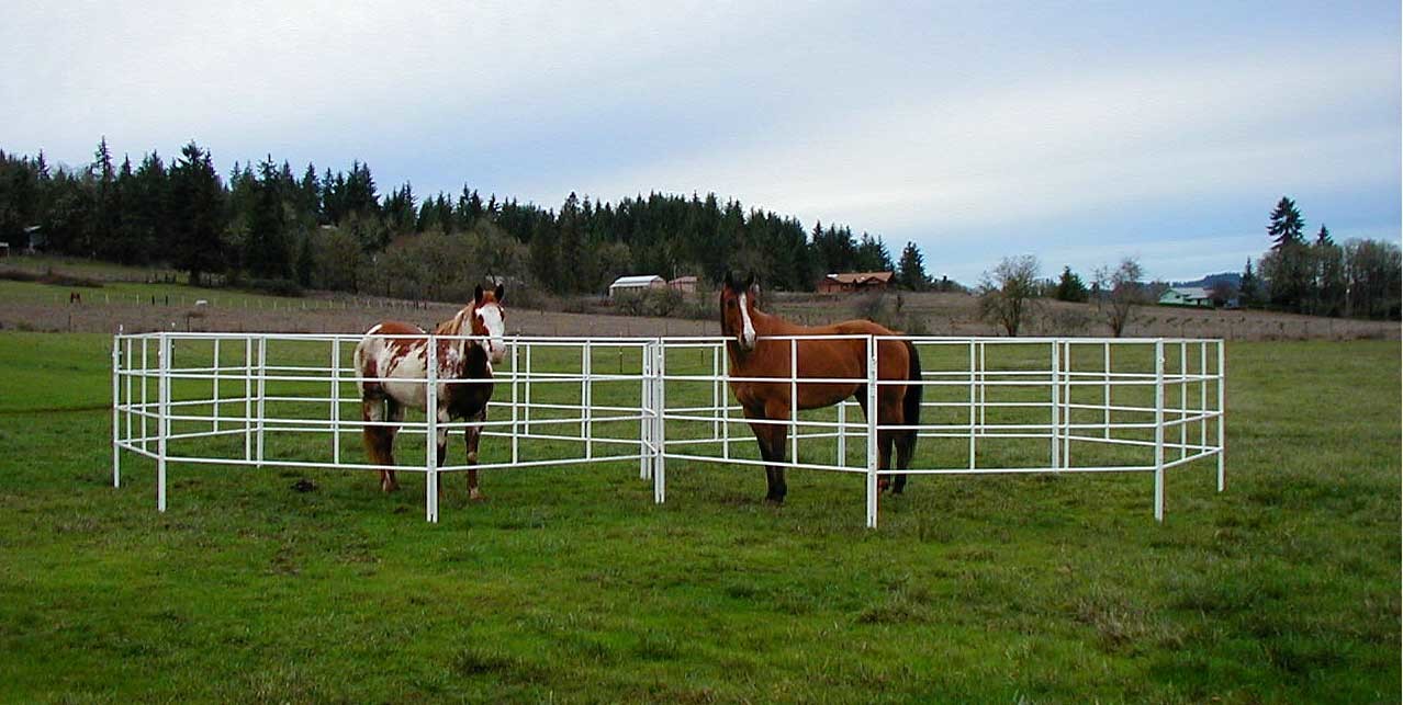 12ft Reg Corral Fence Heavy Duty Galvanized Round Pipe Portable Pens For Horses