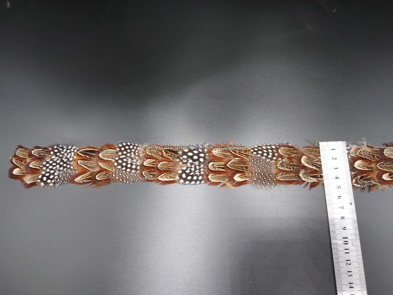 Party Decoration Guinea Fowl Feather Trim 1 Yard/Meter Length Dyed Material
