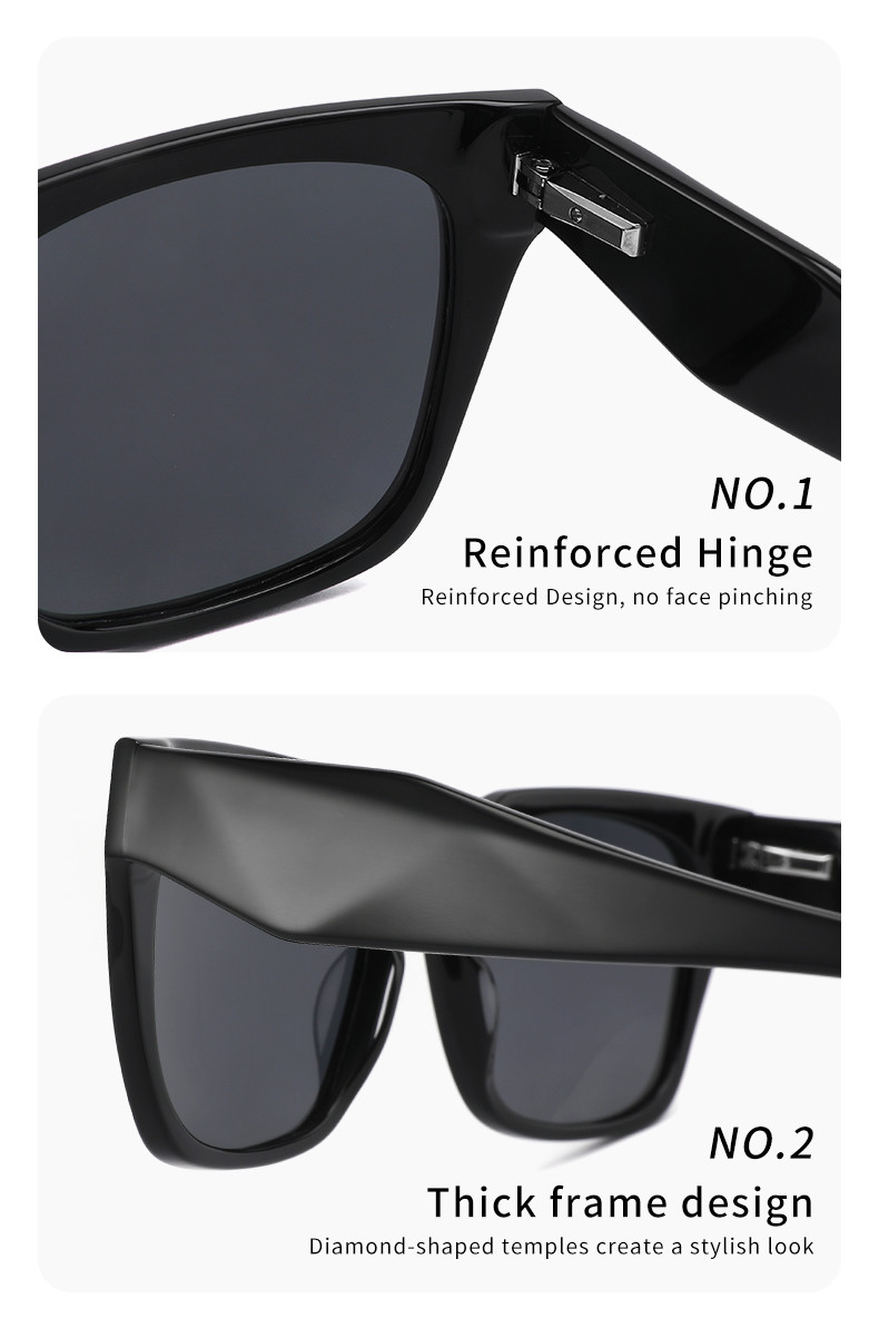 Ladies Square Acetate Sunglasses Retro UV400 Customize Logo