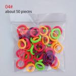wholesale fashion nylon hair ties 50 pcs per set 3 cm towel high elastic baby