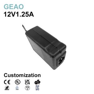 1.25A 12V Desktop Power Adapter Laptop 10mS Short Circuit Protection