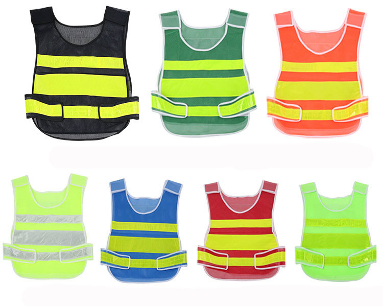 Safety reflective vest security products free size mesh fabric logo customized