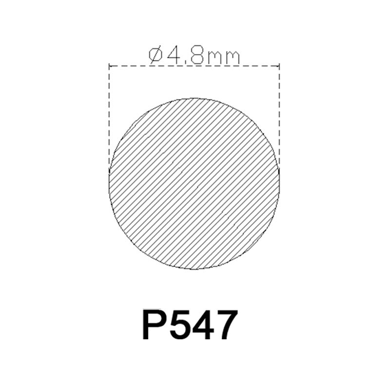Dia. 4.8mm PVC Rubber Strip Round Cylindrical Solid Core
