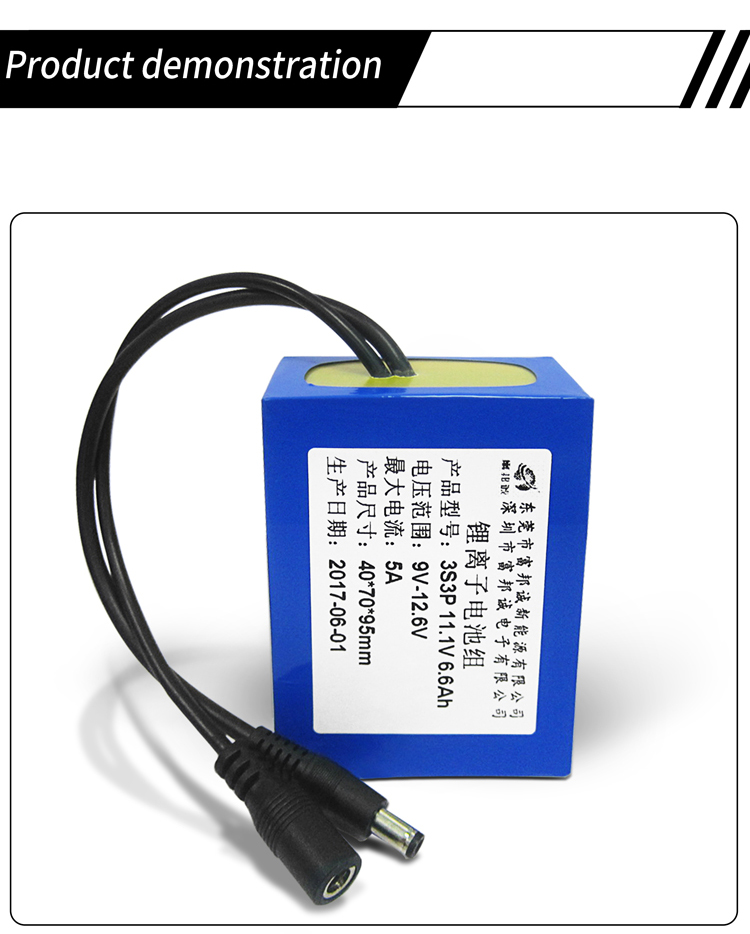 11.1V 6.8Ah 18650 Rechargeable Lithium Ion Batteries Lifepo4 Drone Toy Car Battery