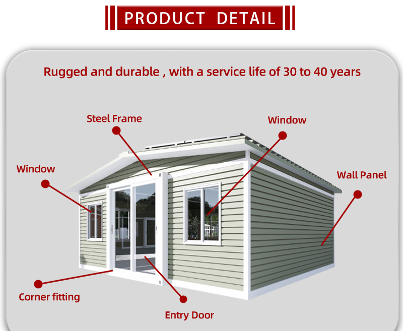 Sandwich Panel Steel Foldable Prefab Container House With Good Insulation