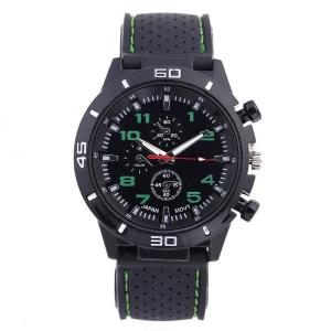 Quality OEM 46mm Mens Silicone Strap Watch 3BAR Quartz Silicone Watch wholesale