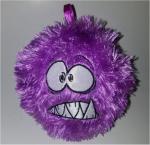 Unisex 6" Purple Furry Monster Plush Round Ball Stuffed Animal Toy Alien PVC