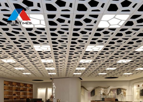 Decorative Clip In Metal Ceiling Tiles Fire Resistant Aluminium Alloy 1100 3003
