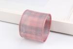 6mm-38mm Plaid Polyester Organza Ribbon for Flower Chocolate Gift Packing
