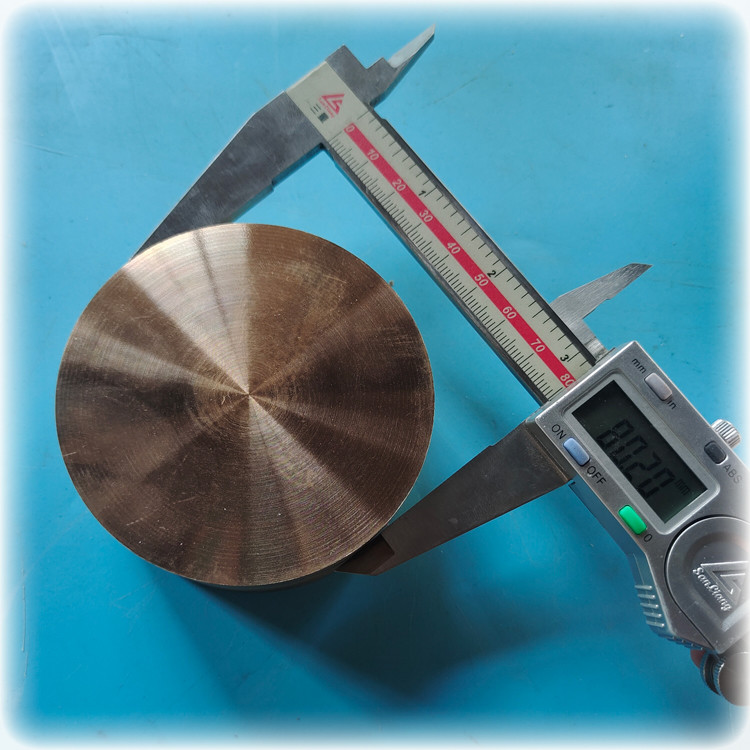 80x34mm Copper Based Alloys C17200 Disc QBe2 Beryllium Copper Alloy