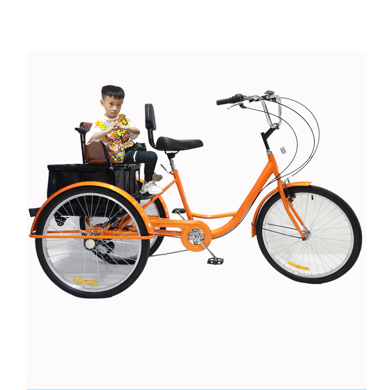High Load Capacity 150 Kg Pedal Tricycle 24 Inch 7speed Multifunctional Adult Tricycle