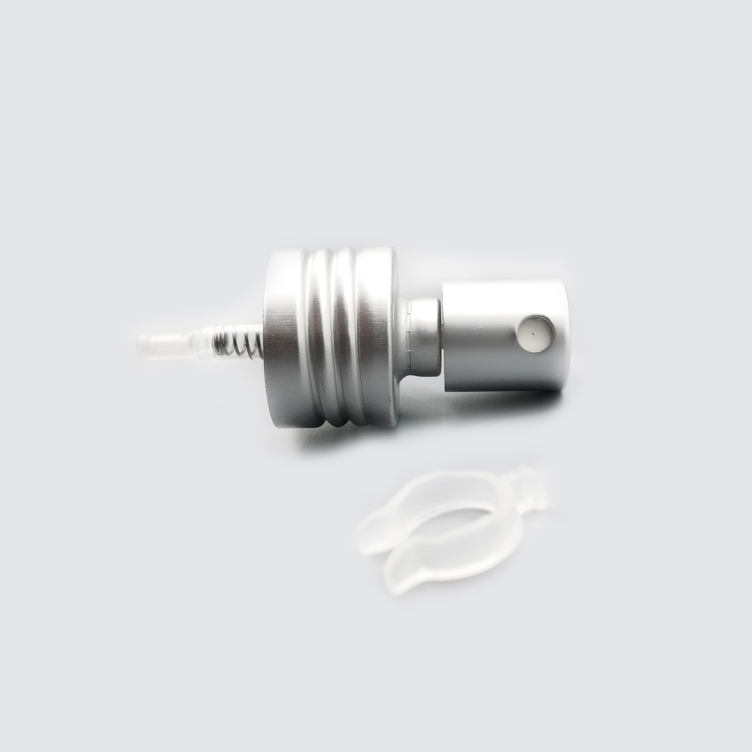 silver aluminium cosmetic crimp sprayer fine mist perfume spray pump Customs