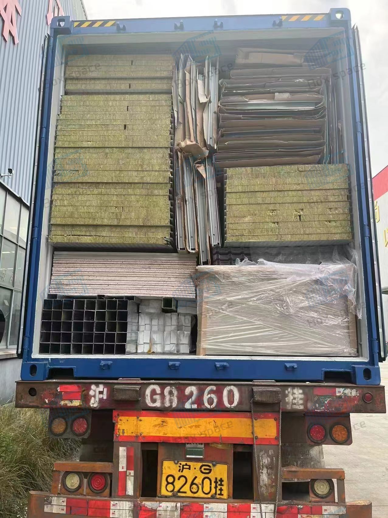 Flexible And Convenient Portable Site Office Container Modular Steel Frame Rock Wool Sandwich Panel Modular House