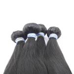 Silky Straight Bundles With Closure , Super Double Drawn Straight Hair