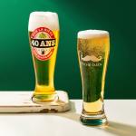 Handmade 18Oz Tall Pilsner Beer Glasses Clear 510ml Mouth Blown Customized
