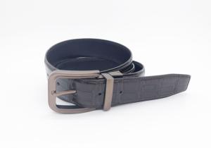 Quality Crocodile Grain Reversible Buckle Belt , Mens Reversible Leather Belt 213g wholesale