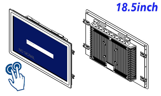 18.5-Inch Integrated Touch Monitor for Transportation Systems and Security Dashboards
