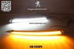 Peugeot 308 DRL LED Daytime driving turn signal Lights lamps aftermarket