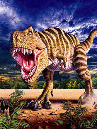 Dinosaur 3D Decoration Pictures 0.75mm Thickness Environmentally Friendly