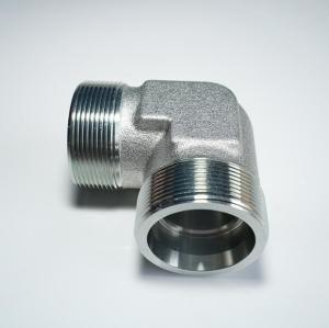 Quality Round Head Medium Carbon Steel 90 Degree Elbow Hydraulic Fitting with Male Threads wholesale