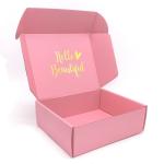 Custom Pink Clothes Jewelry Cosmetic Makeup Food Electronic Folding Corrugated