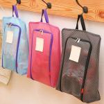 Portable Waterproof PVC Travel Shoe Bags , Traveler Laundry Storage Bags