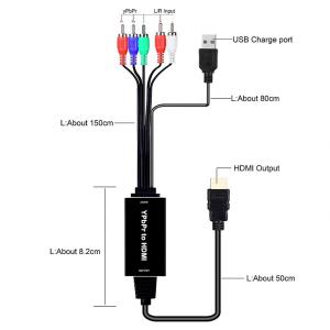 Quality RCA RGB YPbPr To HDMI Converter 60Hz Video Audio Adapter wholesale