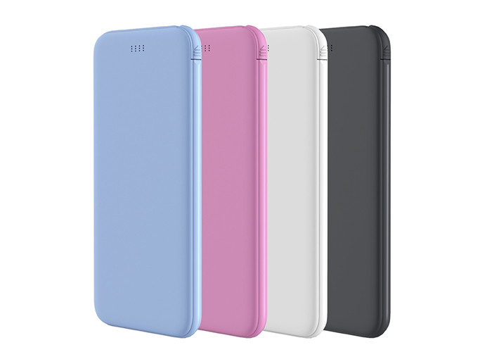 Plastic Credit Card Sized Battery Bank , 5000mah Wallet Sized Portable Charger