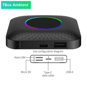 Quality Cpc200 Tbox Ambient Usb Ai SDM660 Wireless Adapter Carplay Tv Box 4G 64Gb Up To 512Gb Android 13 Dongle Youtube Netflix wholesale