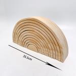 Rainbow 35.5cm Coloured Wooden Building Blocks Large Baby