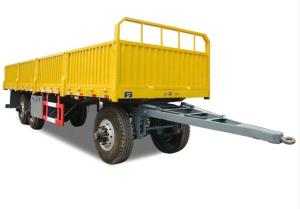 1310mm Wheel Base Heavy Duty Cargo Timber Transport Draw Bar Full Trailer for Loading