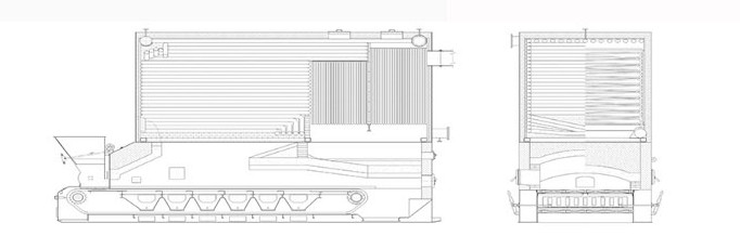 Stainless Steel Chain Thermal Fluid Boiler S Shape Tubes Convection Heating Area