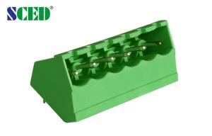 Quality 5.08mm 300V pluggable terminal block connector 18A PA66 Green Male Plug Terminal wholesale