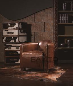 Quality classic style leather single sofa,#K608 wholesale