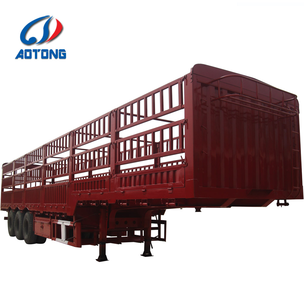 3 Axle Livestock Store House Semi Trailer with Optional Twist Locks and 12R22.5 Tires