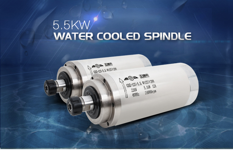 24000rpm High Speed 5.5kw Water Cooled Spindle Motor for CNC Router Stable Performance
