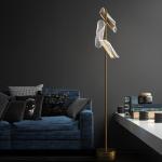 Gold Simple Nordic LED Floor Lamp For Study Living Room Bedroom Decoration