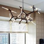 Black Gold Modern Art Pendant Light Aluminum 6 10 14 20 heads for Dinning Room