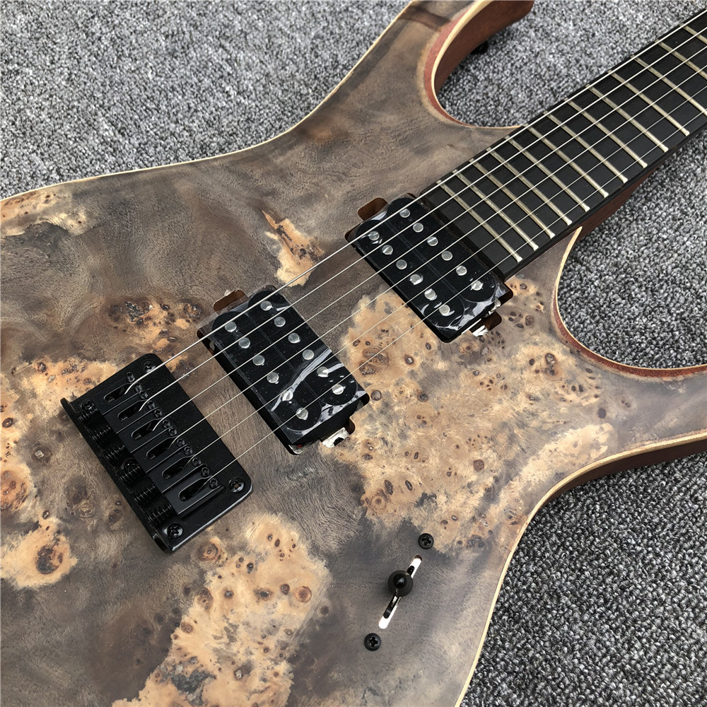 Maple top Mayones 6 Strings Electric Guitar,New Ebony Fretboard Neck through body Custom WO logo Mayone Guitar