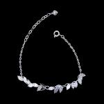 Clover Shape Plain Silver Bracelet 925 Sterling Silver Jewelry Bracelets Charms