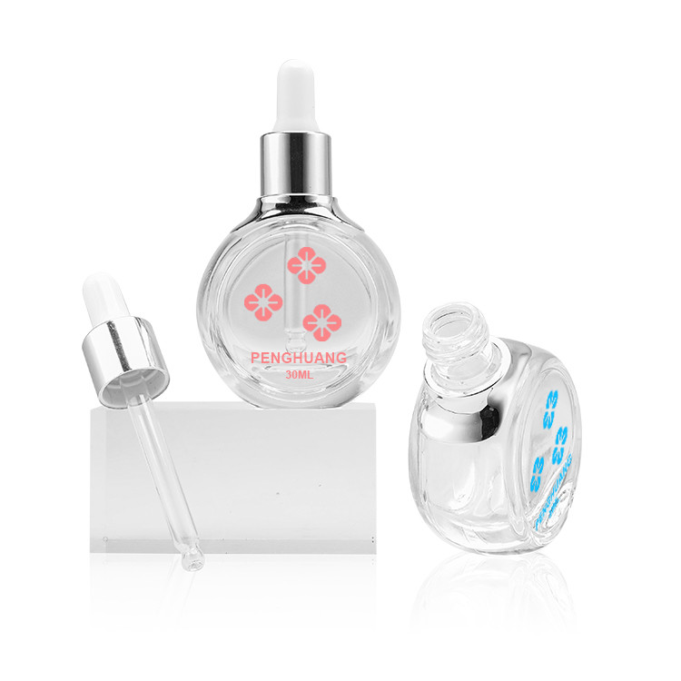 30ml 60ml Serum Glass Dropper Bottle Cosmetic Essential Oil Packaging
