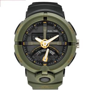 Quality Mens OEM Recycled Plastic Watch 54mm Dual Movement Watch Colorful wholesale