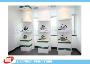 Quality Custom Logo White Green Wooden Display Racks wholesale