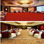 Available design red gold printed nylon carpet for meeting room
