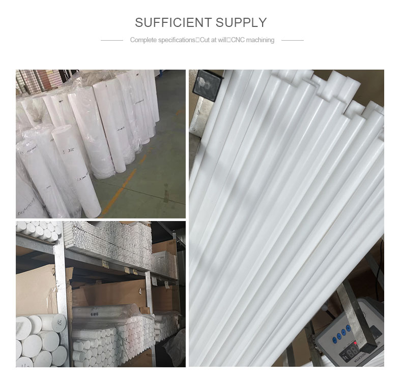White PTFE Round Rod 1mm 500mm PTFE Rod For PTFE Fluoroplast 1000mm Length